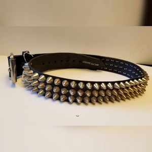Studded leather belt